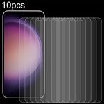 Per Samsung Galaxy S24 5G 10 pezzi 0,18 mm 9H 2,5D pellicola in vetro temperato, supporto sblocco con impronta digitale