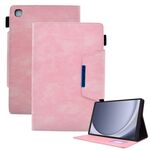 Per Samsung Galaxy Tab A9 Custodia per tablet in pelle scamosciata con texture incrociata con chiusura magnetica (rosa)