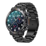 K56 Pro Supporto per cinturino in acciaio intelligente da 1,39 pollici Monitoraggio della frequenza cardiaca/Monitoraggio della pressione sanguigna (tre ceppi neri)