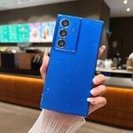 Per Samsung Galaxy S23 FE 5G Custodia per telefono in TPU tinta unita Jelly Glitter (blu scuro)