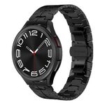 Per Samsung Galaxy Watch 5 Pro Lron Man Cinturino curvo in acciaio inossidabile con connessione (nero)