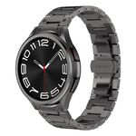 Per Samsung Galaxy Watch 5 Pro Cinturino per orologio in acciaio inossidabile con connessione curva a doppio cerchio (grigio)