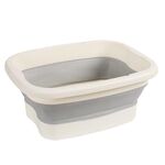 Lavabo pieghevole per massaggio ai piedi con secchio per pediluvio da 15 litri senza coperchio grigio