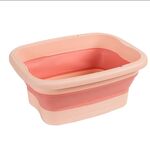 Lavabo pieghevole per massaggio ai piedi con secchio per pediluvio da 15 litri senza coperchio rosa
