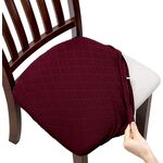 Fodera per cuscino per sedia jacquard scozzese con diamanti Fodera per sedia per tavolo da pranzo per ristorante dell'hotel (viola)