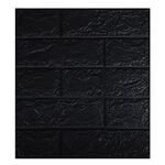 Adesivo da parete impermeabile avvolgente morbido per carta da parati autoadesiva 3D da 5 mm di spessore 35x38,5 cm (nero)