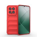 Per Xiaomi 14 5G Magic Shield TPU + custodia per telefono in flanella (rossa)