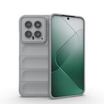 Per Xiaomi 14 5G Magic Shield TPU + custodia per telefono in flanella (grigio)