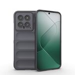 Per Xiaomi 14 5G Magic Shield TPU + custodia per telefono in flanella (grigio scuro)