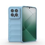 Per Xiaomi 14 5G Magic Shield TPU + custodia per telefono in flanella (azzurro)