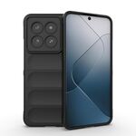 Per Xiaomi 14 Pro 5G Magic Shield TPU + custodia per telefono in flanella (nera)