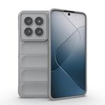 Per Xiaomi 14 Pro 5G Magic Shield TPU + custodia per telefono in flanella (grigio)