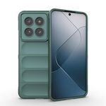 Per Xiaomi 14 Pro 5G Magic Shield TPU + custodia per telefono in flanella (verde scuro)