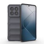 Per Xiaomi 14 Pro 5G Magic Shield TPU + custodia per telefono in flanella (grigio scuro)