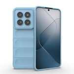 Per Xiaomi 14 Pro 5G Magic Shield TPU + custodia per telefono in flanella (azzurro)