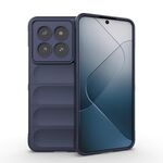 Per Xiaomi 14 Pro 5G Magic Shield TPU + custodia per telefono in flanella (blu scuro)