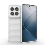 Per Xiaomi 14 Pro 5G Magic Shield TPU + custodia per telefono in flanella (bianca)