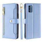Per Nokia C300 4G US Edition Lite Custodia per cellulare in pelle con texture di pecora con cerniera incrociata (blu)