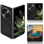 Per OPPO Trova N3 Litchi Texture Custodia per cellulare con cover posteriore (nera)
