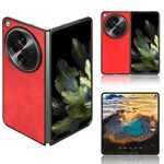 Per OPPO Find N3 Litchi Texture Cover posteriore per telefono (rosso)