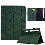 Custodia tablet in pelle TPU Smart per Samsung Galaxy Tab S9 Rhombus (verde)