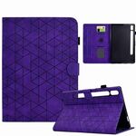 Custodia per tablet in pelle TPU Smart Rhombus per Samsung Galaxy Tab S9 (viola)