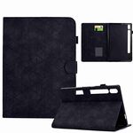 Custodia per tablet in pelle TPU Smart Rhombus per Samsung Galaxy Tab S9 (nera)