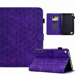 Custodia per tablet in pelle Smart TPU Rhombus per Amazon Fire 7 (viola)