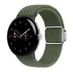 Per Google Pixel Watch/Watch 2 cinturino con fibbia magnetica con anello in nylon (verde oliva scuro)