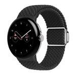 Per Google Pixel Watch/Watch 2 cinturino con fibbia magnetica in nylon (nero)