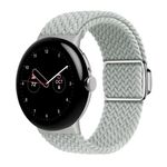 Per Google Pixel Watch/Watch 2 cinturino con fibbia magnetica in nylon (grigio chiaro)