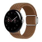 Per Google Pixel Watch/Watch 2 cinturino con fibbia magnetica in nylon (marrone)