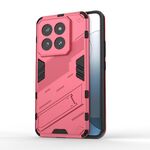 Per Xiaomi 14 Pro 5G Punk Armor 2 in 1 PC + custodia per telefono TPU con supporto (rosso chiaro)