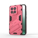 Per Xiaomi 14 5G Punk Armor 2 in 1 PC + custodia per telefono TPU con supporto (rosso chiaro)