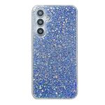 Per Samsung Galaxy S23 FE 5G Custodia per telefono in TPU epossidico con paillettes glitterate (blu)