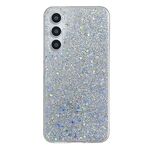 Per Samsung Galaxy S23 FE 5G Custodia per telefono in TPU epossidico con paillettes glitterate (Argento)