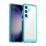 Per Samsung Galaxy S24+ 5G Serie colorata in acrilico + custodia per telefono in TPU (blu trasparente)