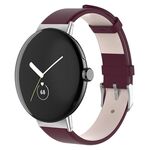 Per cinturino in pelle Google Pixel Watch 2/Pixel Watch (viola rosso)