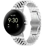 Per Google Pixel Watch 2 / Pixel Watch cinturino in metallo in acciaio inossidabile con sette perline (argento)