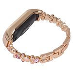 Per Xiaomi Mi Band 7 cinturino per orologio in metallo con diamanti con orsetto carino (oro rosa)