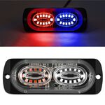 Luce stroboscopica a 24 LED per segnale laterale auto da 12 W (rosso blu)