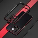 Per Xiaomi 14 Serie Aurora Protezione per lenti + Custodia per telefono con struttura in metallo (Nero Rosso)
