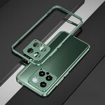 Per Xiaomi 14 Serie Aurora Protezione per obiettivo + Custodia per telefono con struttura in metallo (verde argento)