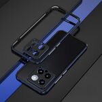 Per Xiaomi 14 Serie Aurora Protezione per lenti + Custodia per telefono con struttura in metallo (Nero Blu)