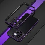 Per Xiaomi 14 Serie Aurora Protezione per lenti + Custodia per telefono con struttura in metallo (Nero Viola)