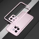 Per Xiaomi 14 Serie Aurora Protezione per obiettivo + Custodia per telefono con struttura in metallo (rosa argento)