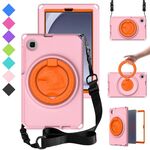 Per Samsung Galaxy Tab A9 8.7 X110/X115 Custodia tablet antiurto per PC ibrida EVA con telaio (rosa)