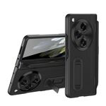 Per OPPO Find N3 Custodia per telefono in pelle liscia con pellicola integrata con penna (nera)