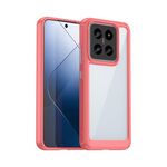 Per Xiaomi 14 Pro Custodia per telefono ibrida in acrilico TPU serie colorata (rossa)