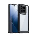 Per Xiaomi 14 Pro Custodia per telefono ibrida in TPU acrilico serie colorata (nera)